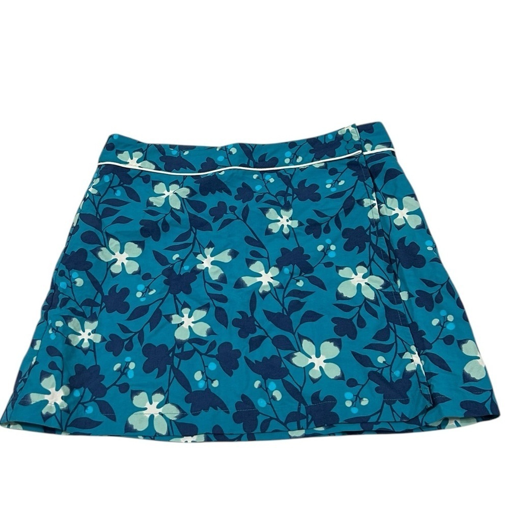 Patagonia Button Out Boardie Wrap Skirt Women’ 8 Blue Floral Snap Button Swim - Picture 11 of 11